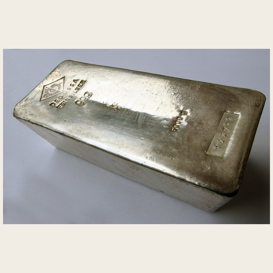 1kg Cast Silver Bar