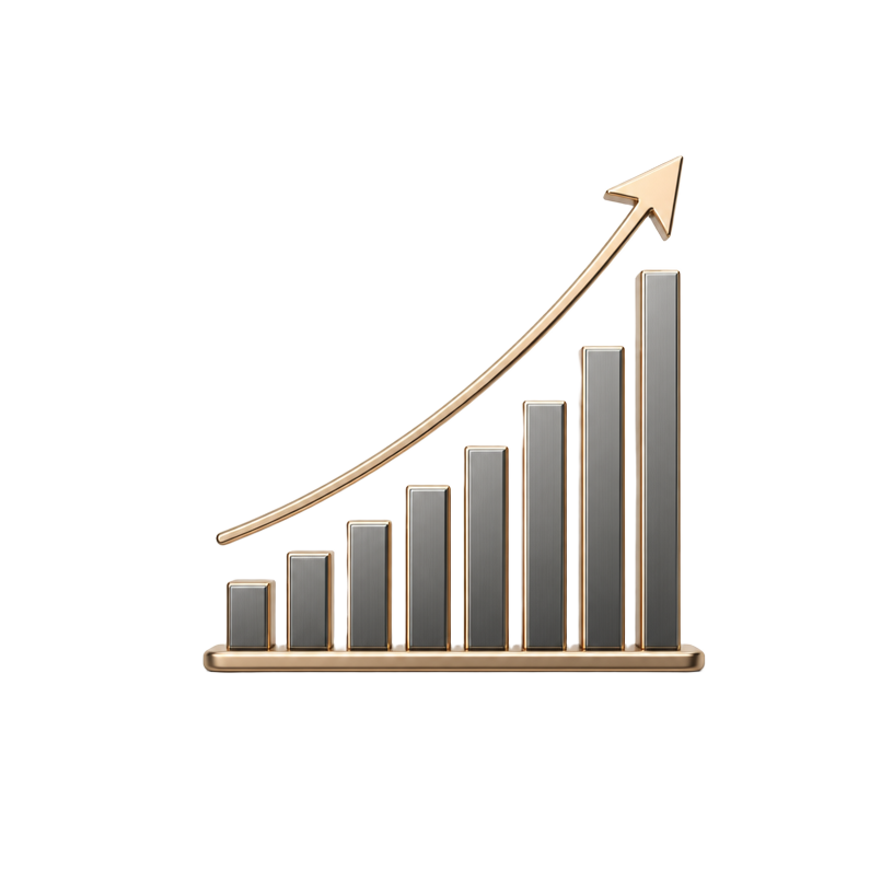 Rising market graph